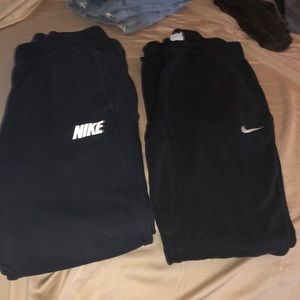 Two pairs of Nike sweatpants men’s small